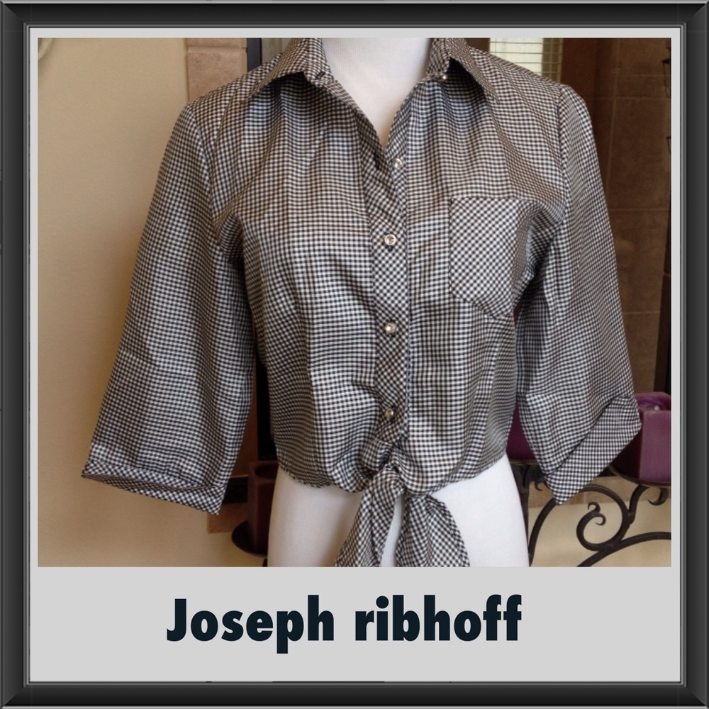 Joseph ribhoff plaid tie top